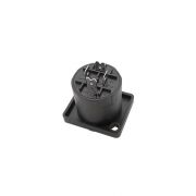 Conector Plug de Áudio Speakon 4 Polos 2 Vias Fêmea Preto B&F Lighting