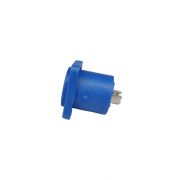 Conector Speakon 4 Polos 2 Vias Fêmea Azul B&F Lighting