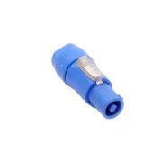 Conector Speakon 4 Polos 2 Vias Macho Azul B&F Lighting