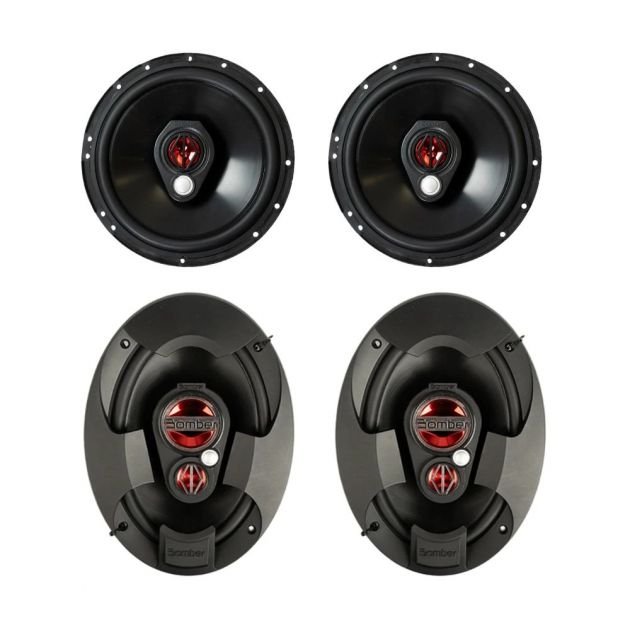 Kit Fácil Bomber BBR 1 Par de 6x9" + 1 Par de 6" 250W RMS 4Ω