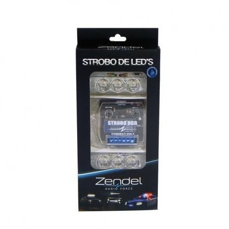 Kit Strobo Zendel RGB Connect Volt LED c/ Bluetooth e Voltímetro