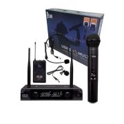 Microfone Dylan UDX-05 Sem Fio com 1 Bastão Headset Lapela