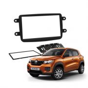 Moldura 2 DIN Renault Kwid/ Captur/ Duster/ Sandero/ Logan Preta (2367)