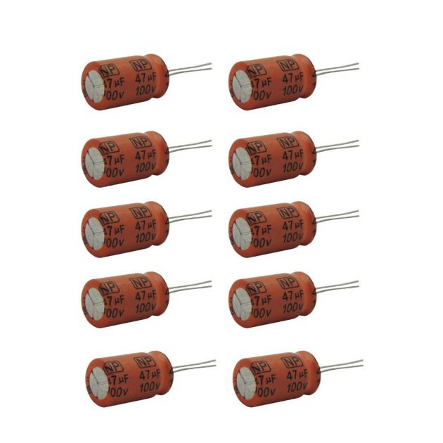 Capacitor Bipolar Technoise para Driver 47x100 (Pct. c/ 10 )