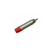 Plug Conector RCA Vermelho Wireconex