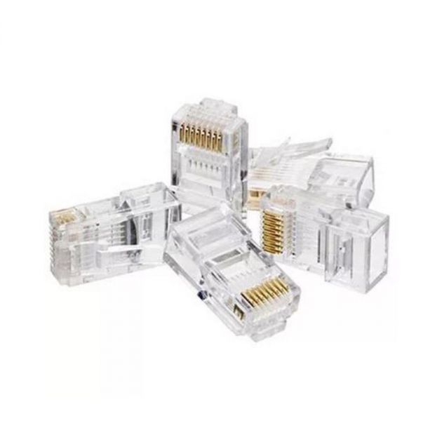 Plug Modular para Cabos de Rede RJ45 CAT5 8P8C (Unitário)